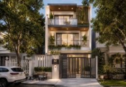 Nam Thong villa for sale 1C Phu My Hung built 3 floors with 5 bedrooms in the southeast direction – 198m2