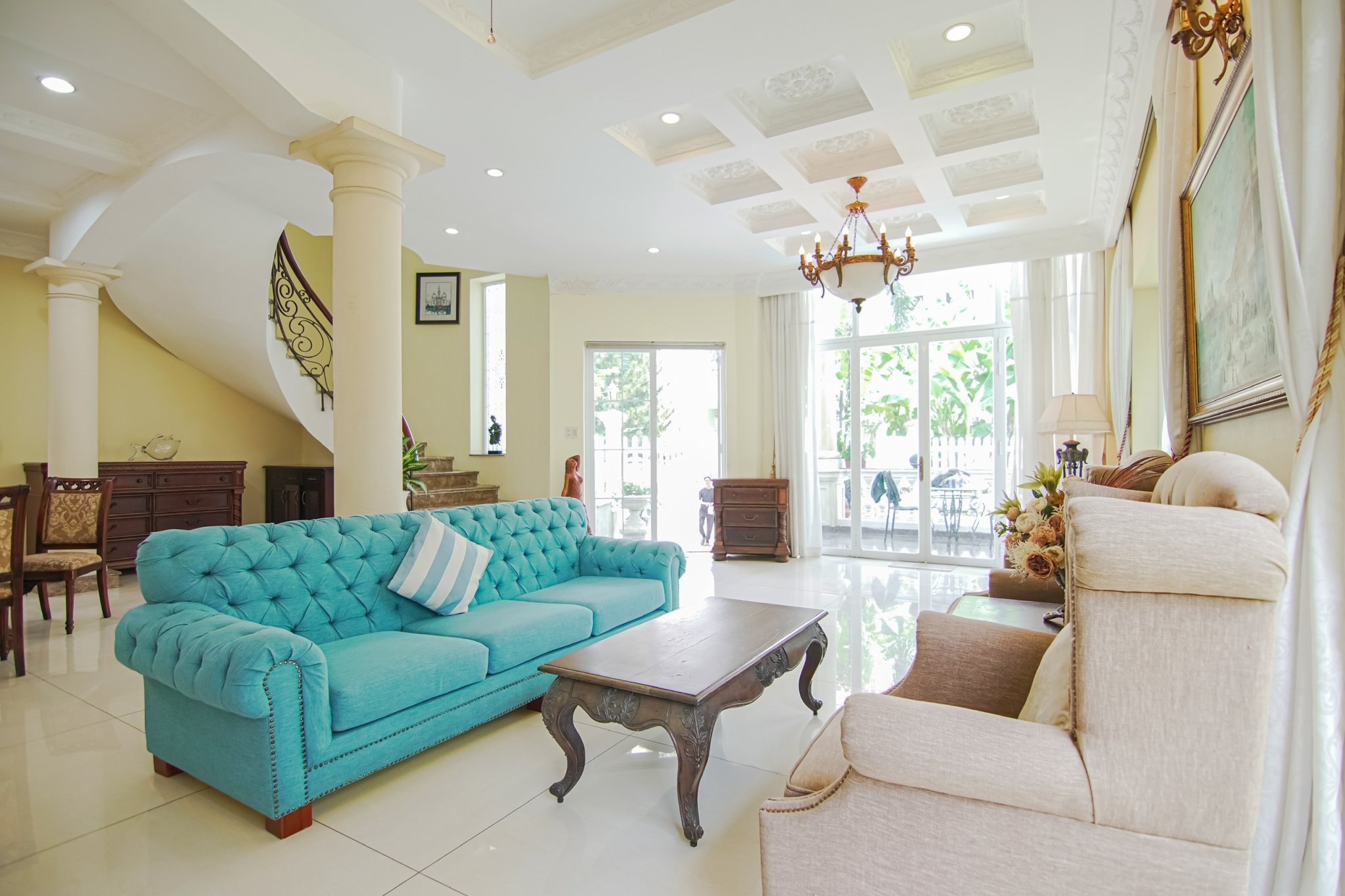 Single villa for rent in Nam Quang, Phu My Hung, District 7, corner unit with swimming pool, quiet a 1