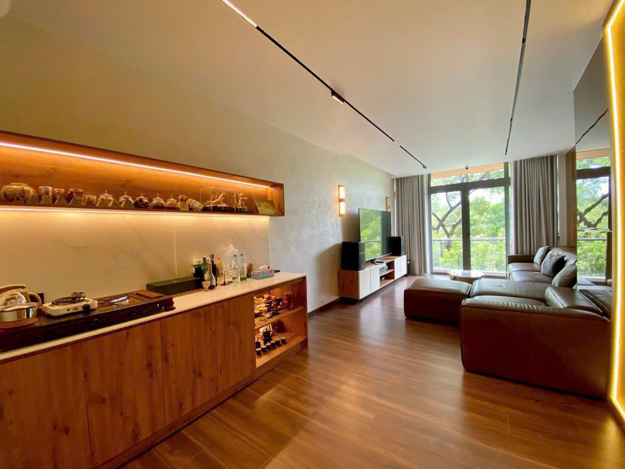 Cho thuê biệt thự Nữ Hoàng đường 25 KDC An Phú Hưng, Quận 7 view sông có 4 phòng ngủ nhà đẹp sang tr 16