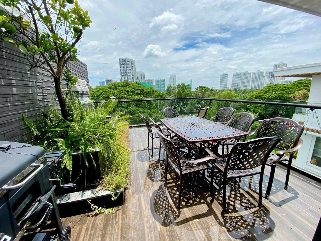 Cho thuê biệt thự Nữ Hoàng đường 25 KDC An Phú Hưng, Quận 7 view sông có 4 phòng ngủ nhà đẹp sang tr 5