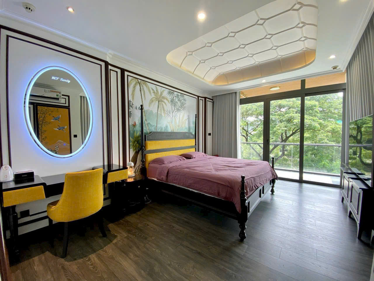 Cho thuê biệt thự Nữ Hoàng đường 25 KDC An Phú Hưng, Quận 7 view sông có 4 phòng ngủ nhà đẹp sang tr 1