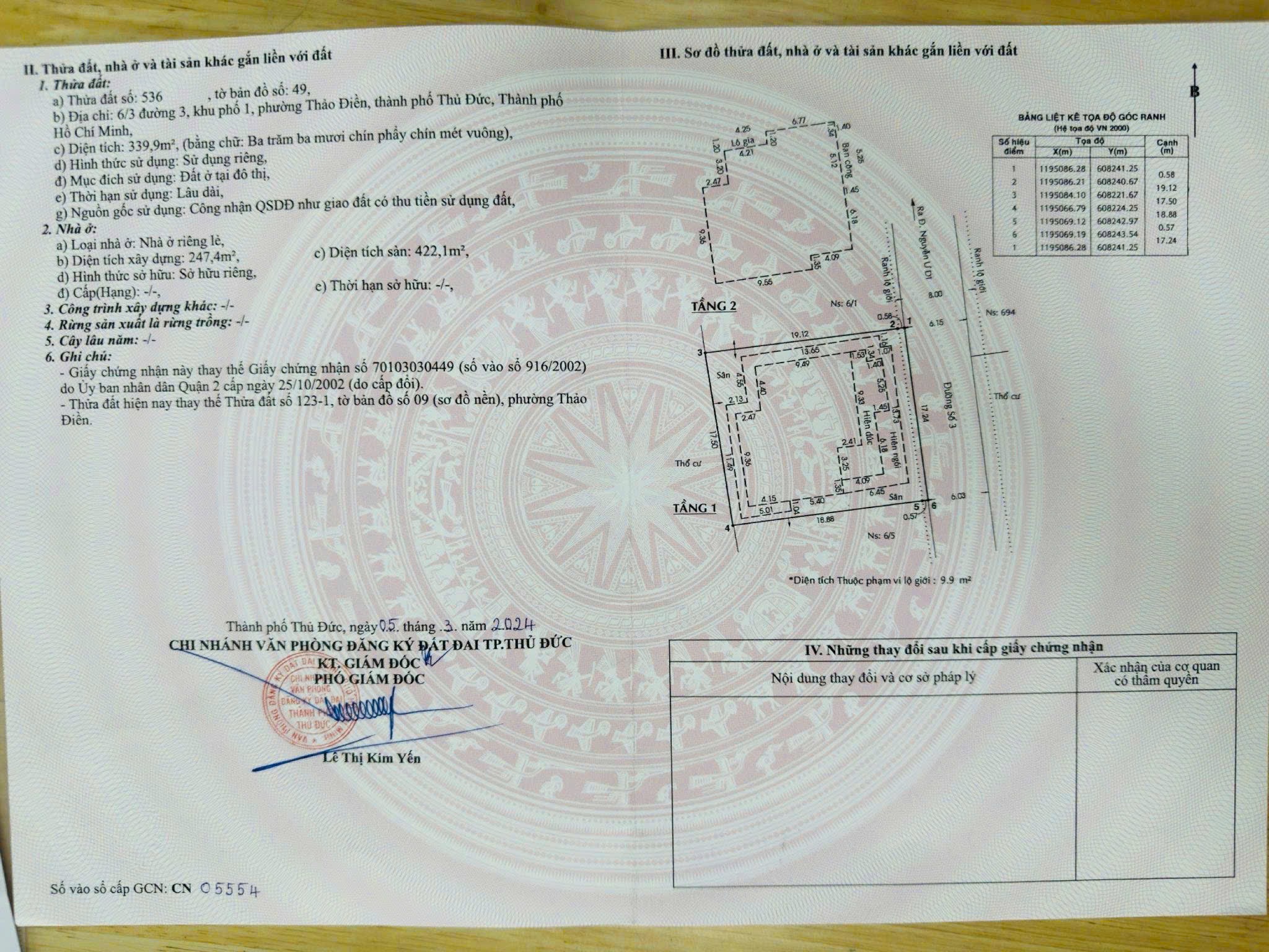 Bán biệt thự Thảo Điền, Tp Thủ Đức xây trệt + lầu thiết kế 4 phòng ngủ có sân rộng – 340m2 1