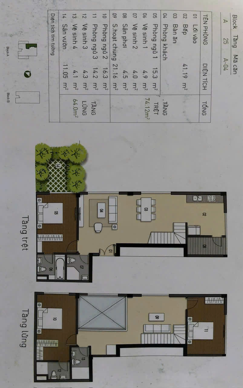 Bán căn hộ duplex Lux Garden, Quận 7 có 2 tầng, sân vườn thiết kế 3 phòng ngủ – 138.12m2 8