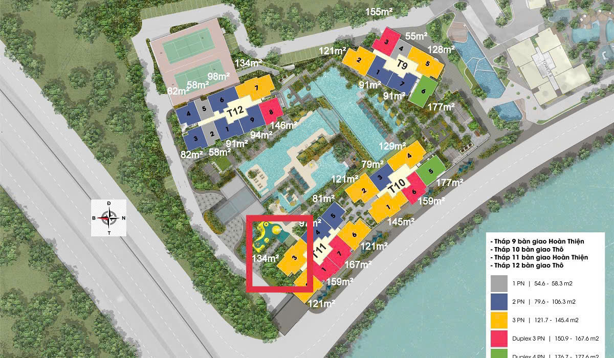 Cho thuê căn hộ The Infiniti Riviera Point Quận 7 thiết kế 3 phòng ngủ view nội khu lầu 10 – 135m2 8
