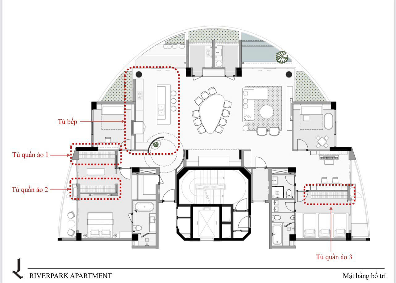 Cho thuê cặp căn hộ Riverpark Premier Phú Mỹ Hưng, Quận 7 có 4 phòng ngủ 2 ô đậu xe – 260m2 2