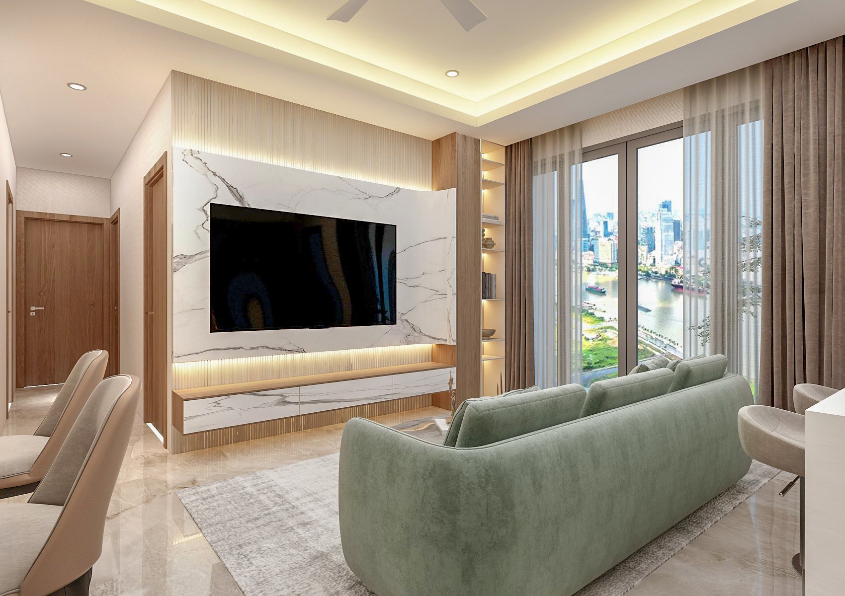 Bán hoặc cho thuê căn hộ The Horizon Phú Mỹ Hưng, Quận 7 nội thất cao cấp, view sông 2