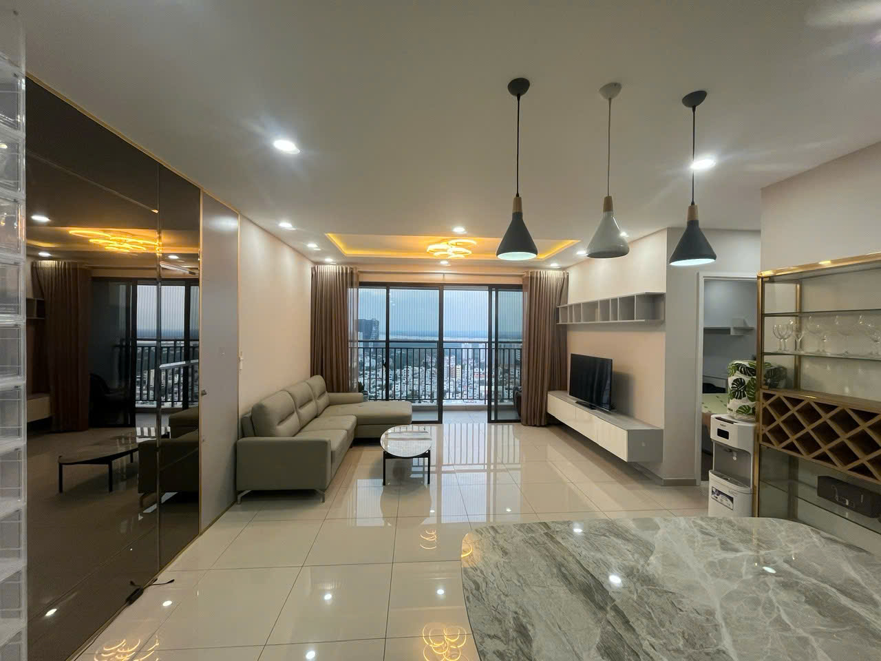 Cho thuê căn hộ The View Riviera Point Quận 7 thiết kế 2 phòng ngủ, view sông, lầu 27 – 105m2