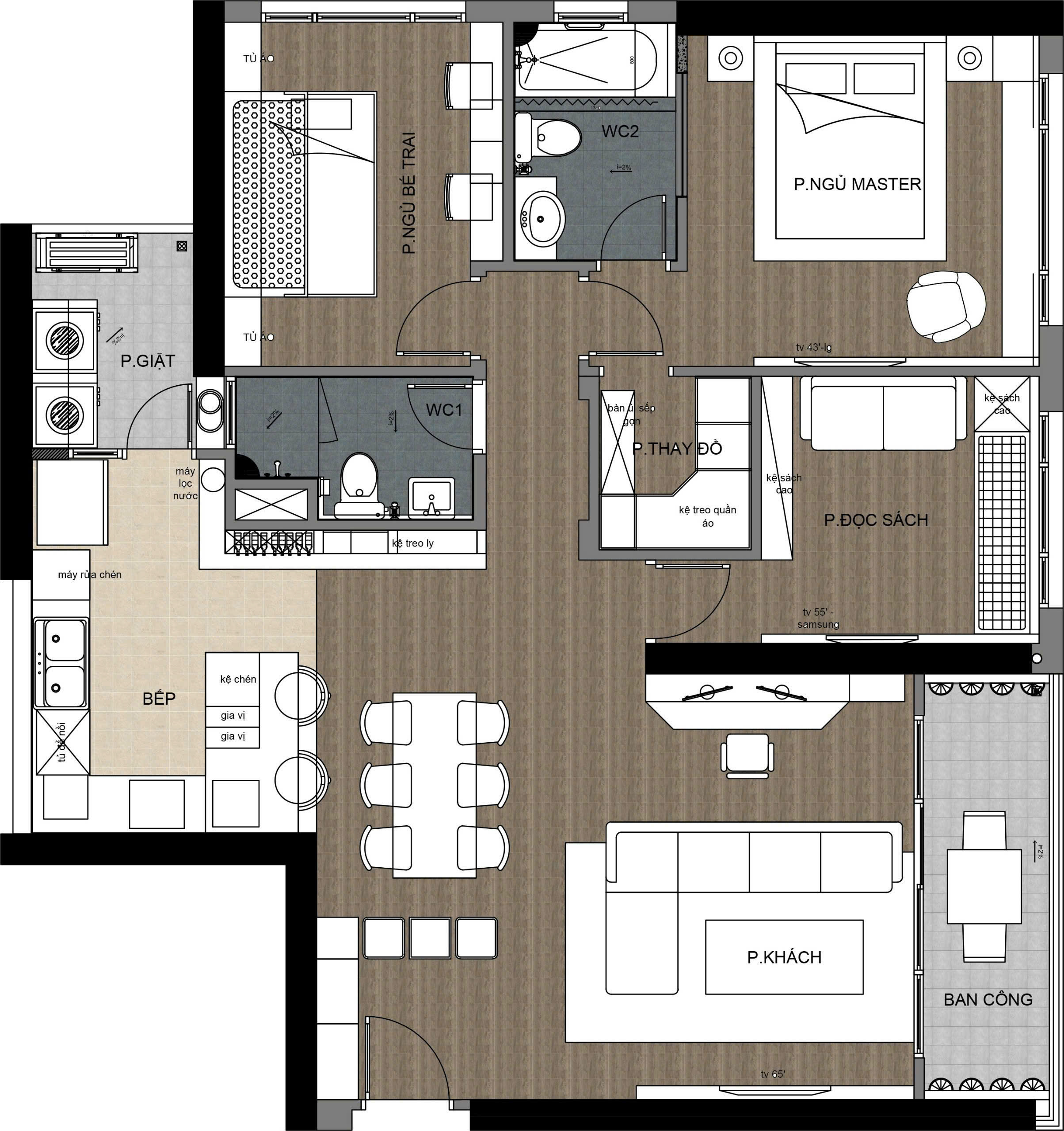 Bán căn hô The View Riviera Point Quận 7 thiết kế 3 phòng ngủ, view Đông Nam, lầu trung – 125m2 10
