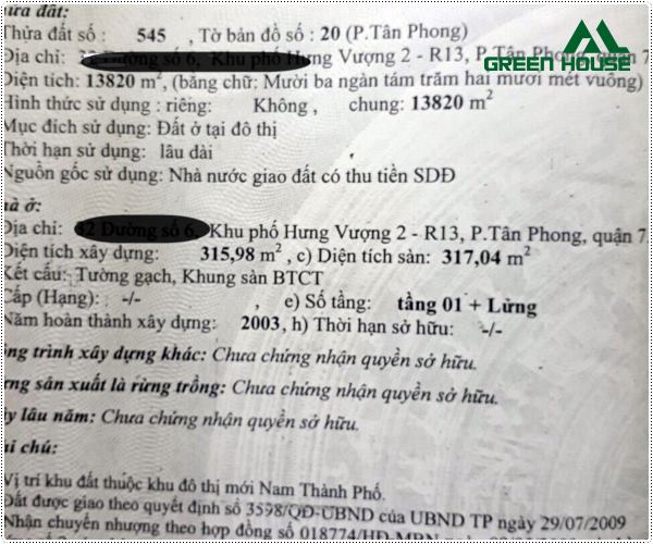 CHO THUÊ SHOP HƯNG VƯƠNG PHÚ MỸ HƯNG 