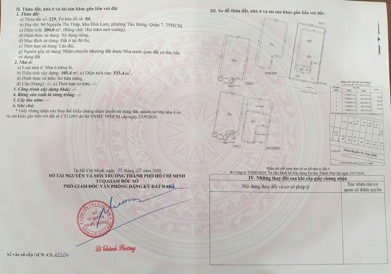 Bán hoặc cho thuê nhà mặt tiền 94 Nguyễn Thị Thập KDC Him Lam, Quận 7 xây 4 tầng – 200m2 3