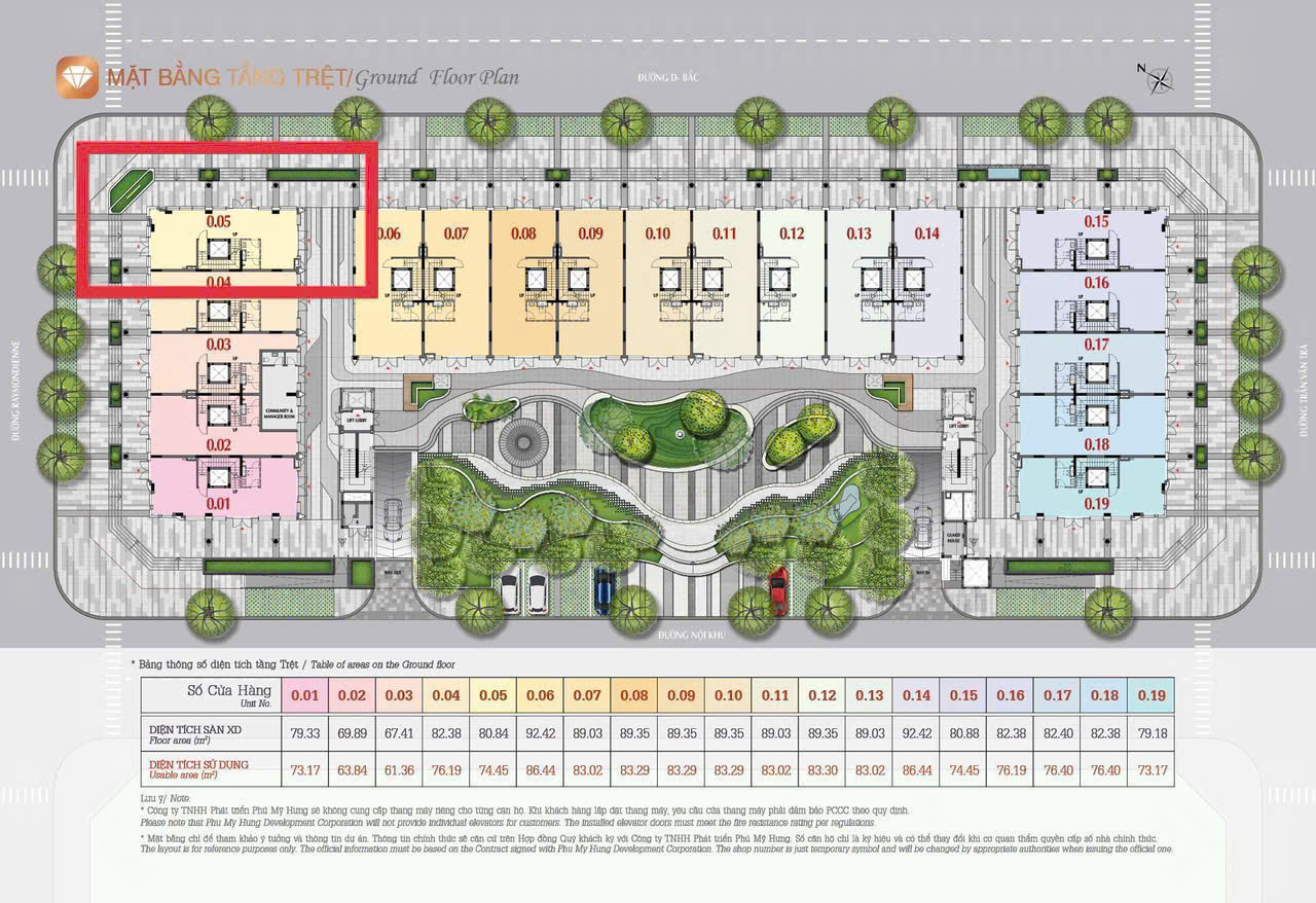 Selling or renting a townhouse Larcade 2 Phu My Hung, District 7, corner apartment, 2 main road fronts, building a basement + 5 floors – 434.75m2 1