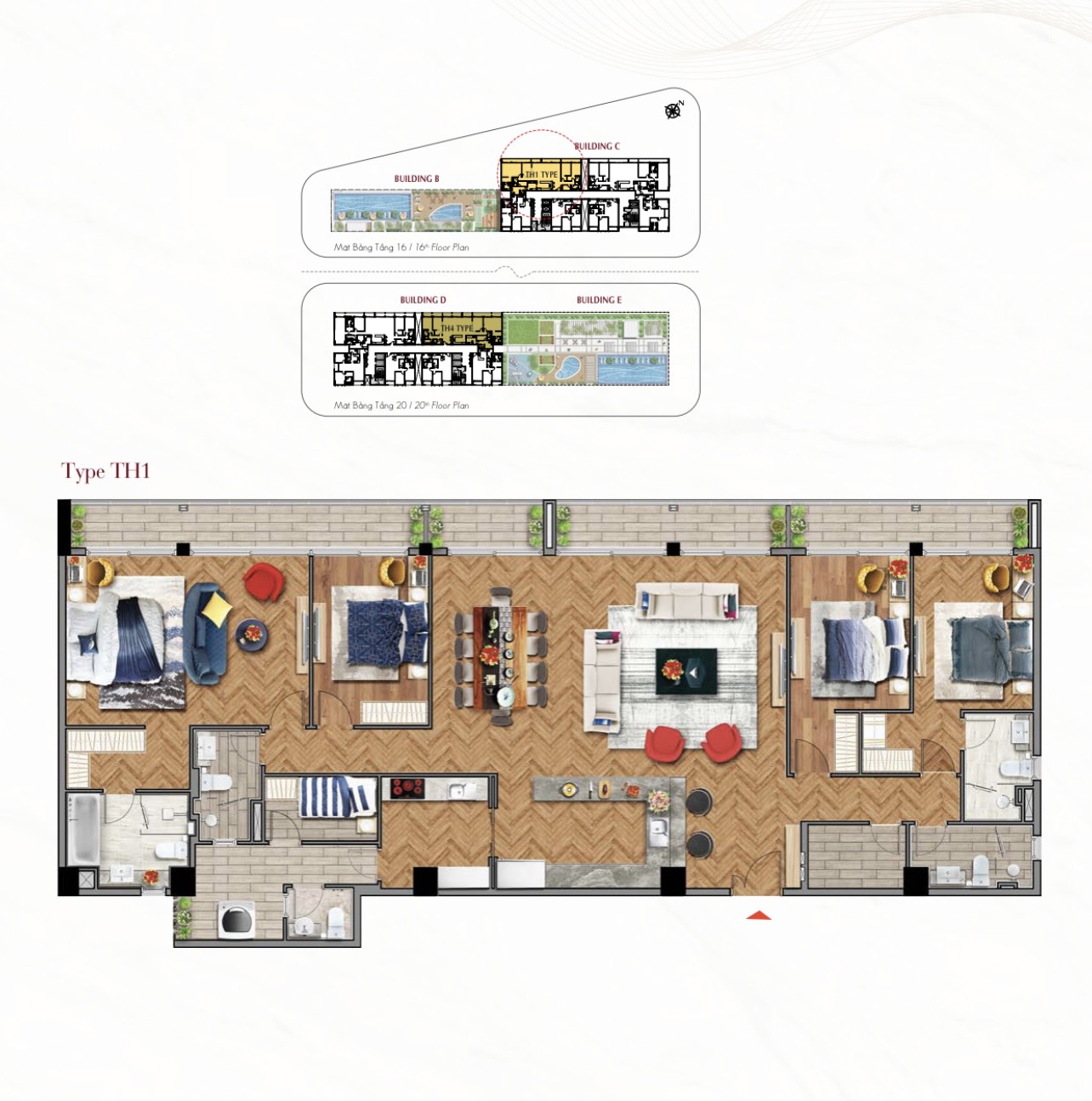 Bán penthouse Midtown Phú Mỹ Hưng, Quận 7 căn góc có 4 phòng ngủ, view sông 5