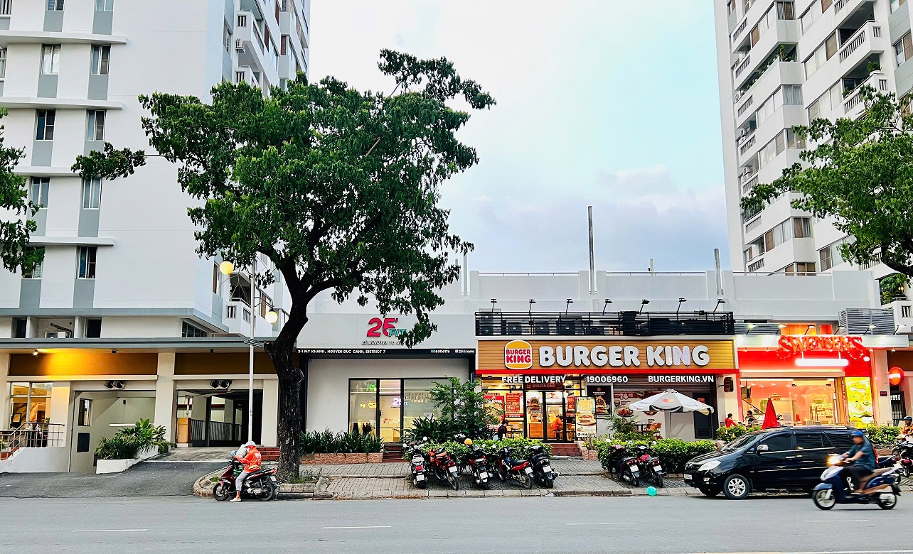 Cho thuê shophouse 001 Nguyễn Đức Cảnh Mỹ Khánh 1 Phú Mỹ Hưng xây trệt + lửng – 100m2 1